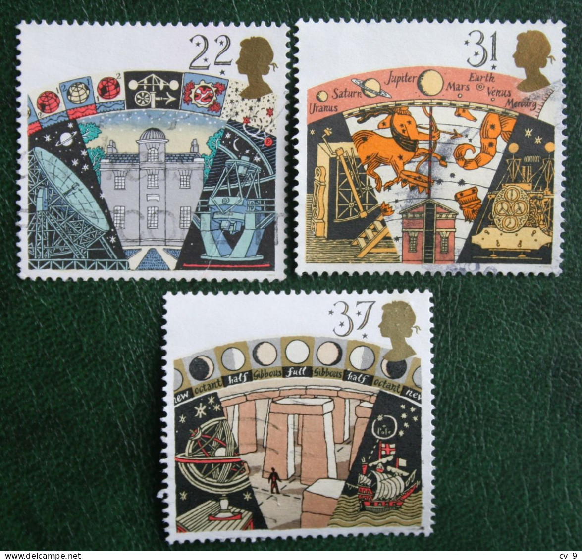 Observatorium Armagh (Mi 1296 1298-1299) 1990 Used Gebruikt Oblitere ENGLAND GRANDE-BRETAGNE GB GREAT BRITAIN - Oblitérés