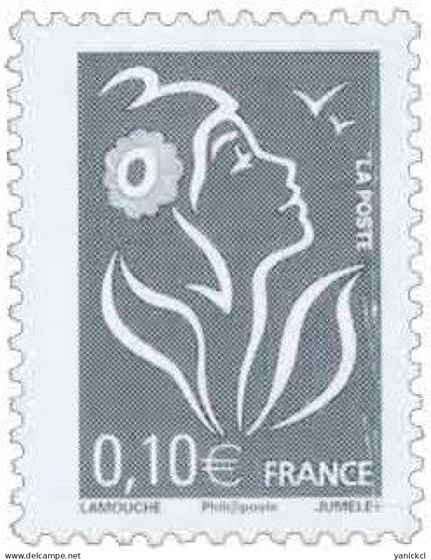Marianne De Lamouche - 0,10 € - Gris - Type II - Phil@poste - (2006) - Y & T N° 3965 ** - 2004-2008 Marianne Van Lamouche