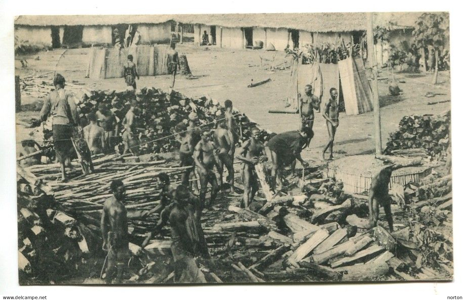 Congo Kinshasa Oblit. Keach 1.1-DMtY Sur C.O.B. 54 Sur Carte Postale Vers Bruxelles Le 04/06/1912 - Brieven En Documenten