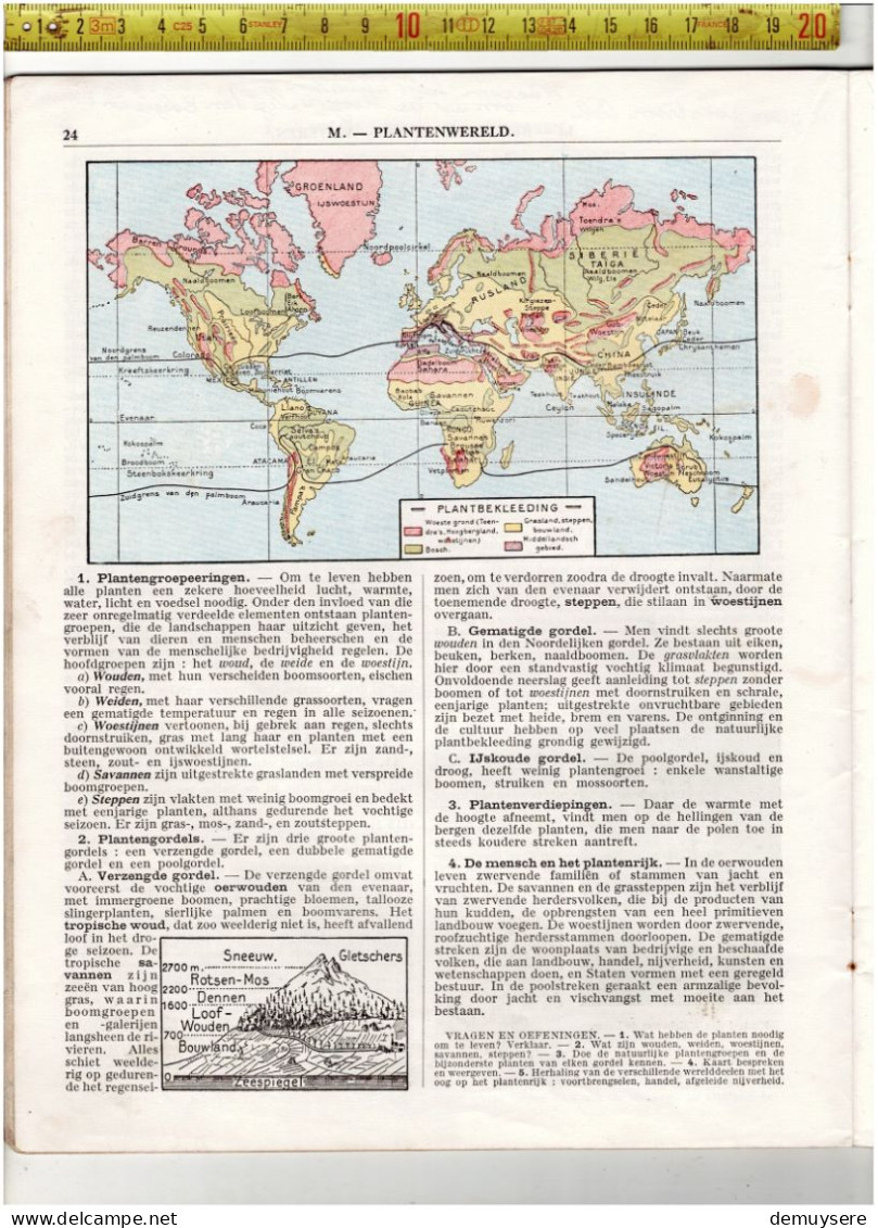 0404 1 - Aardrijkskunde Atlas-leerboek - 1944 - 68 Blz; - Lagere School 4 De Graad -  Door Eenige Leeraars - School