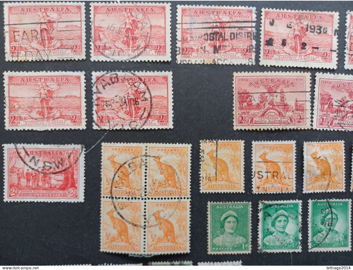 AUSTRALIA 1913 KANGOROO + KING GEORGE V + STOCK LOT MIX 33 SCANNERS MANY STAMPS FRAGMANT PERFIN