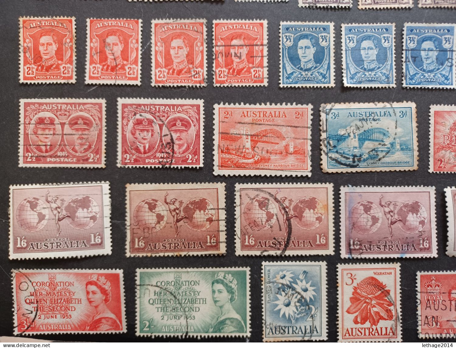 AUSTRALIA 1913 KANGOROO + KING GEORGE V + STOCK LOT MIX 33 SCANNERS MANY STAMPS FRAGMANT PERFIN