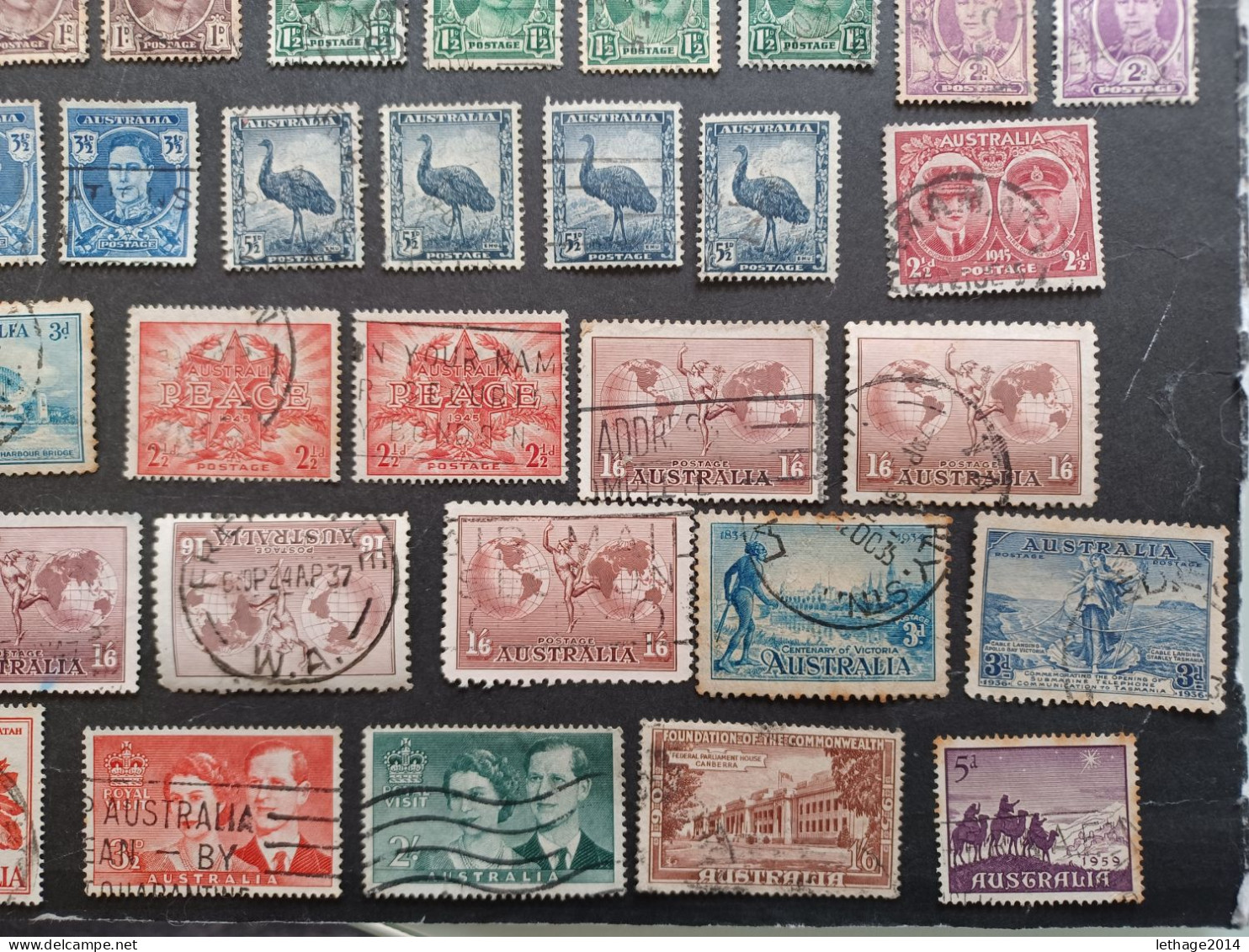 AUSTRALIA 1913 KANGOROO + KING GEORGE V + STOCK LOT MIX 33 SCANNERS MANY STAMPS FRAGMANT PERFIN