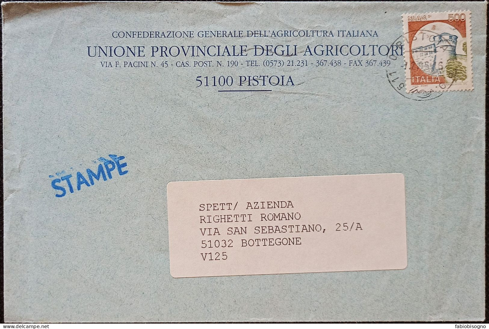 Pistoia 7.2.1996 Castello L.500 - 1991-00: Storia Postale