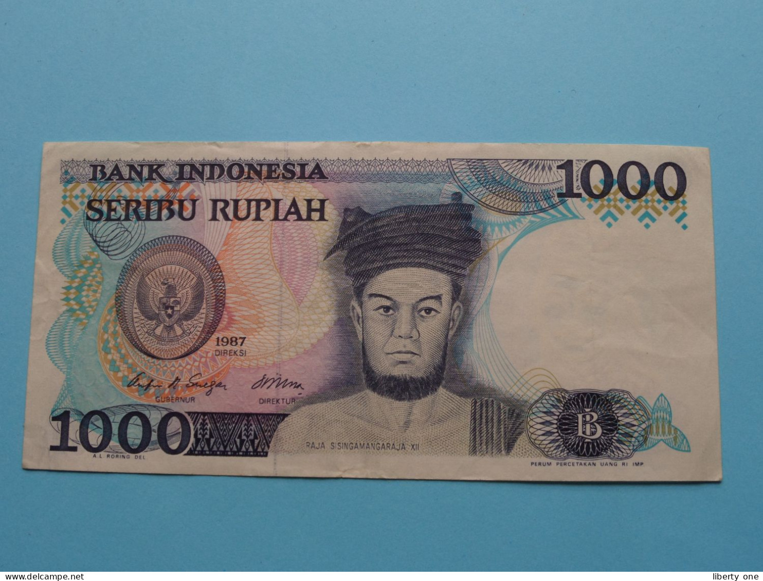 1000 Seribu Rupiah ( MPF125212 ) Bank Indonesia - 1987 ( For Grade, Please See SCANS ) Circulated ! - Indonésie