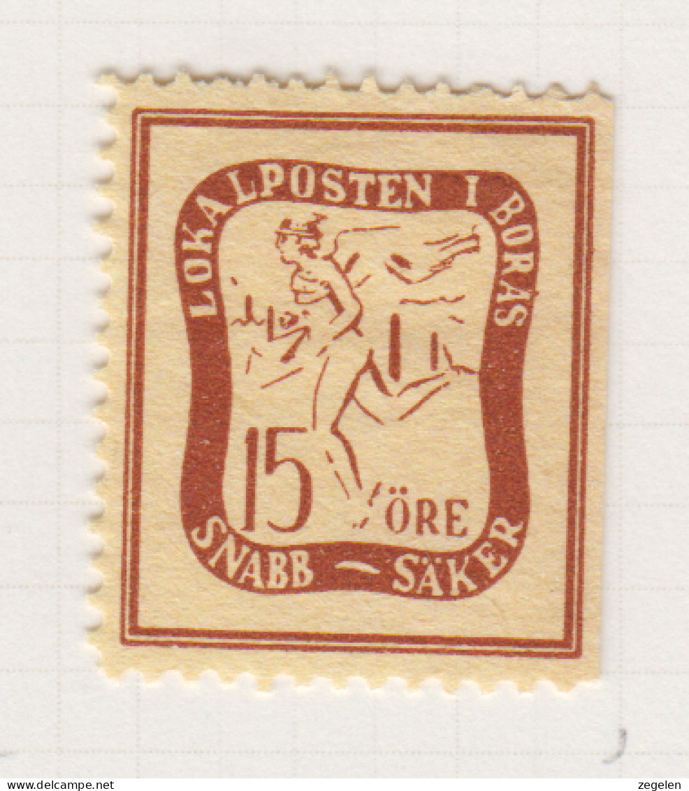 Zweden Lokale Zegel Cat. Facit Sverige 2000 Private Lokaalpost Boras 4; Rechts  Ongetand - Local Post Stamps