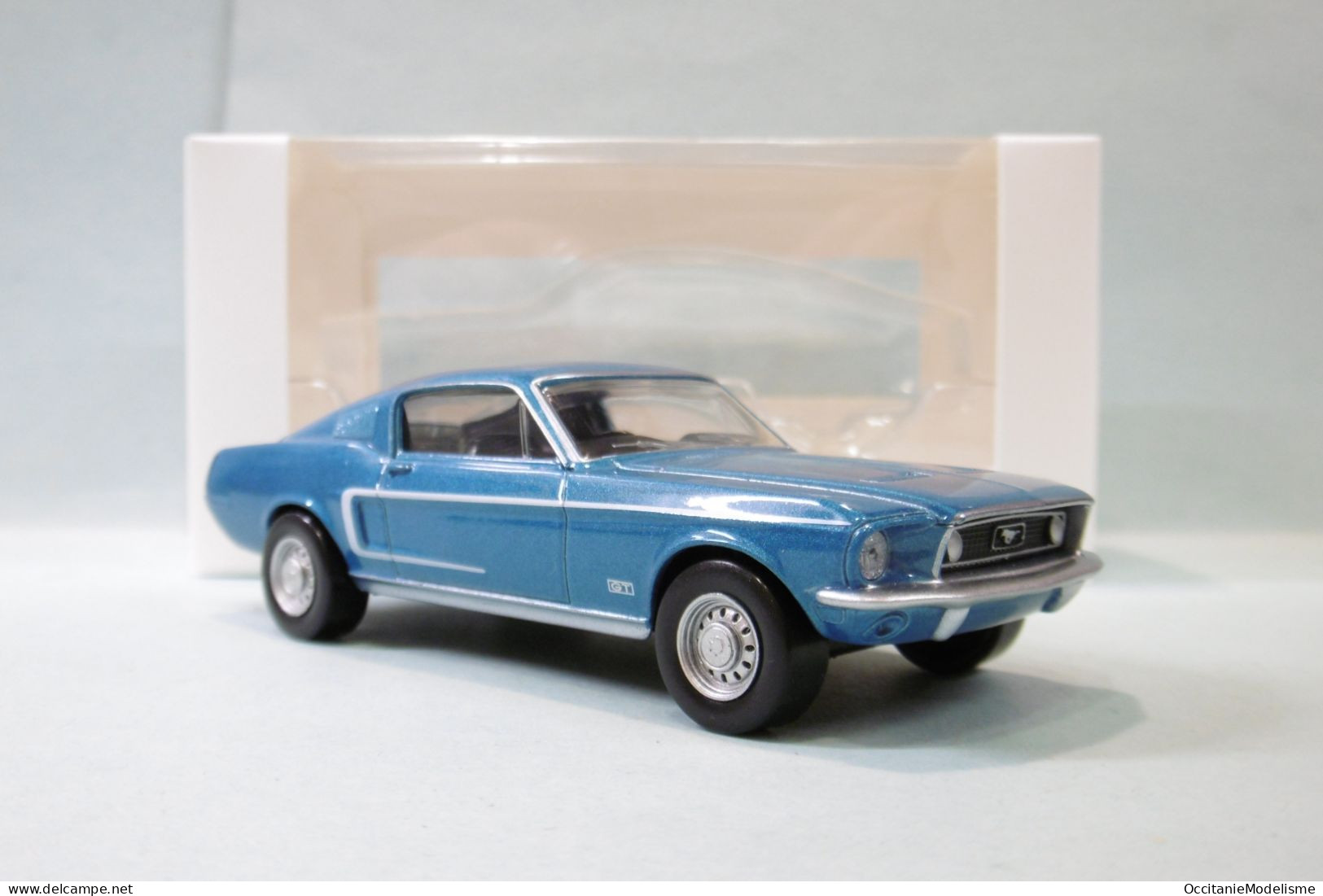 Norev Jet-Car - FORD MUSTANG FASTBACK GT 1968 Bleu Métallisé Neuf NBO 1/43 - Norev