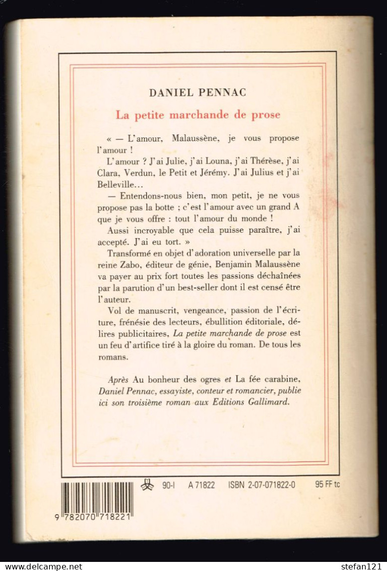 La Petite Marchande De Prose - Daniel Pennac - 1990 - 372 Pages 20,5 X 14 Cm - Aventura