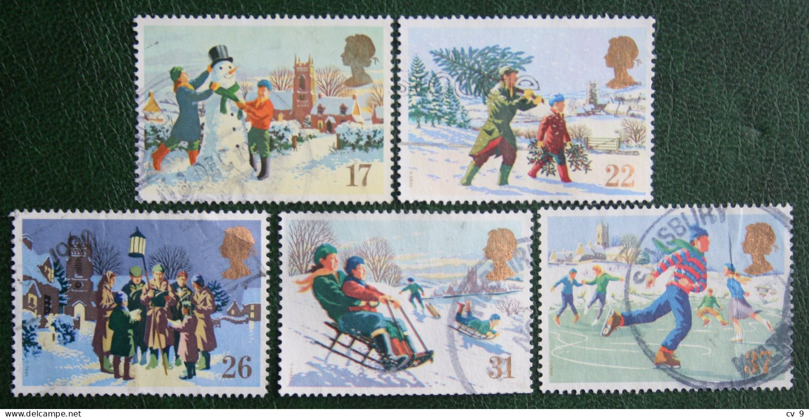 Natale Weihnachten Xmas Noel Kerst (Mi 1300-1304) 1990 Used Gebruikt Oblitere ENGLAND GRANDE-BRETAGNE GB GREAT BRITAIN - Usati