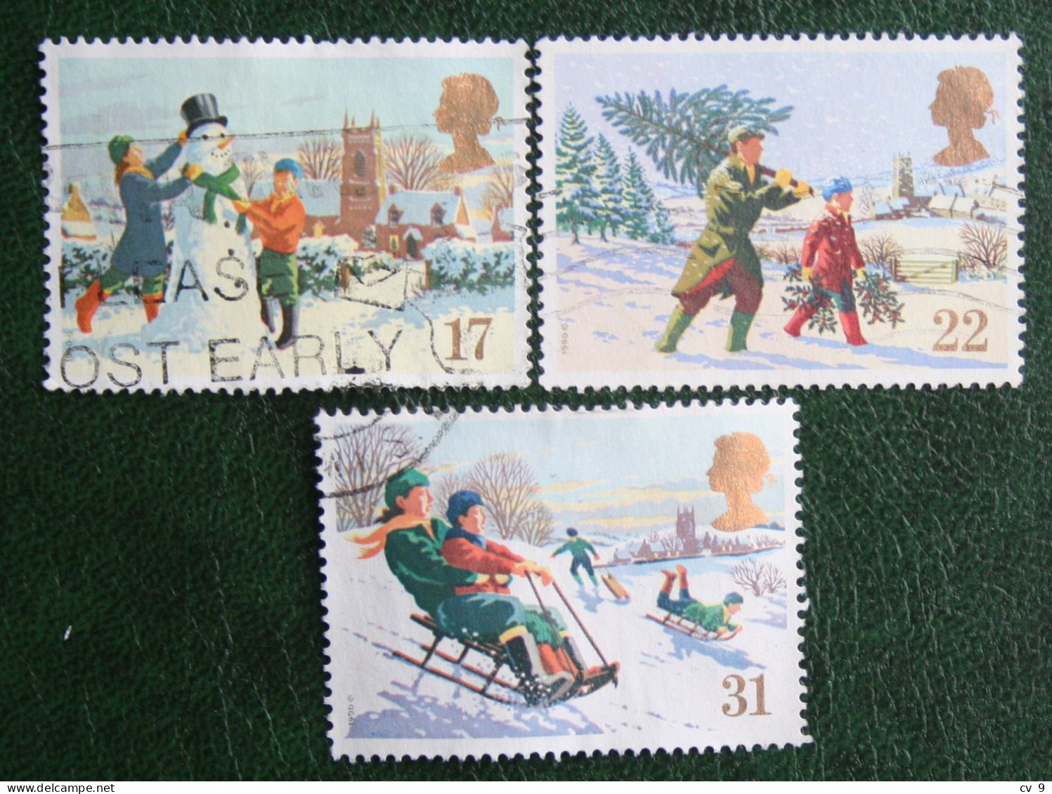 Natale Weihnachten Xmas Noel (Mi 1300-1301 1304) 1990 Used Gebruikt Oblitere ENGLAND GRANDE-BRETAGNE GB GREAT BRITAIN - Gebruikt