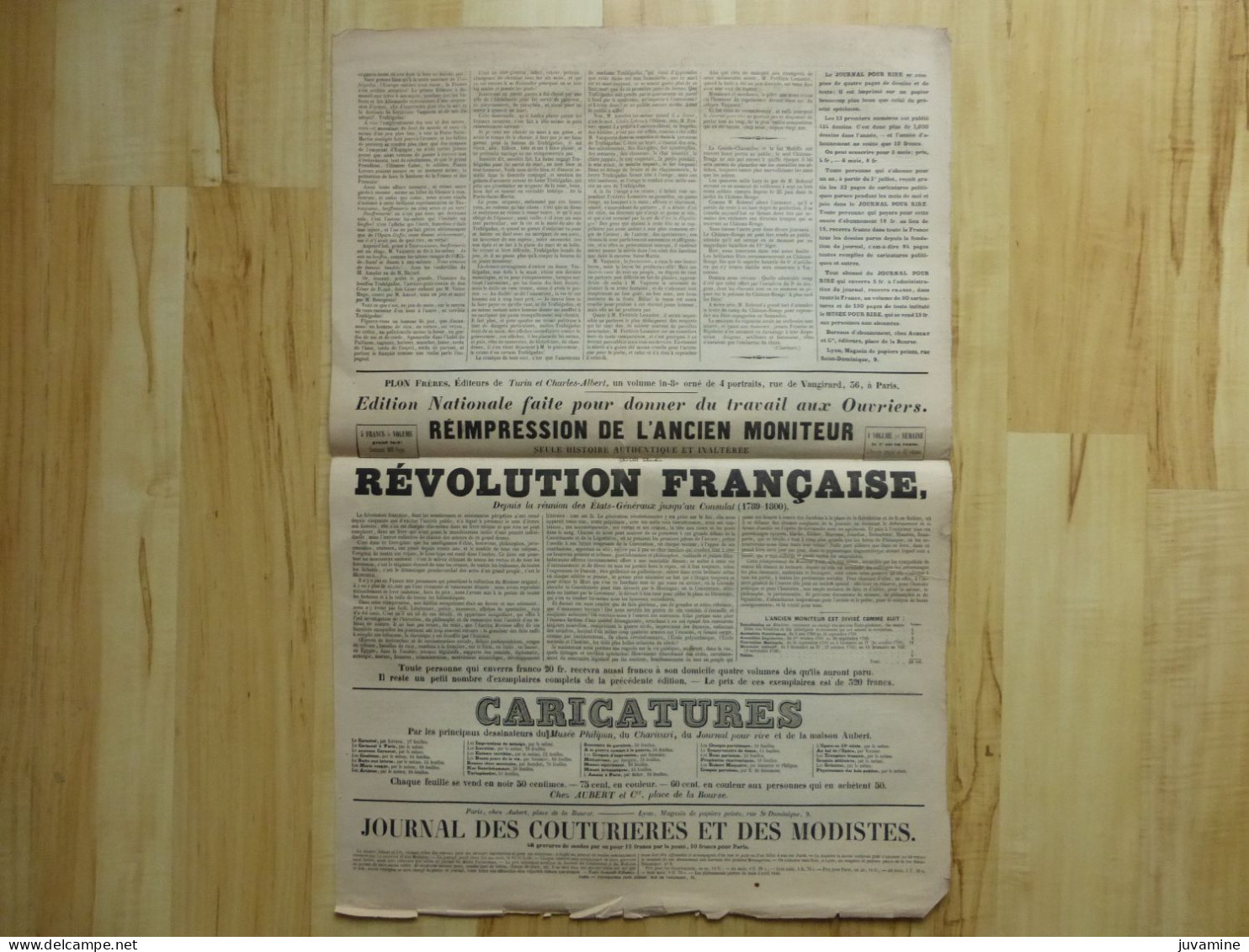 LE JOURNAL POUR RIRE Par HENRY EMY - SPECIMEN 1849 - REVUE SATIRIQUE - CARICATURE - JOURNAUX QUOTIDIENS - 1800 - 1849