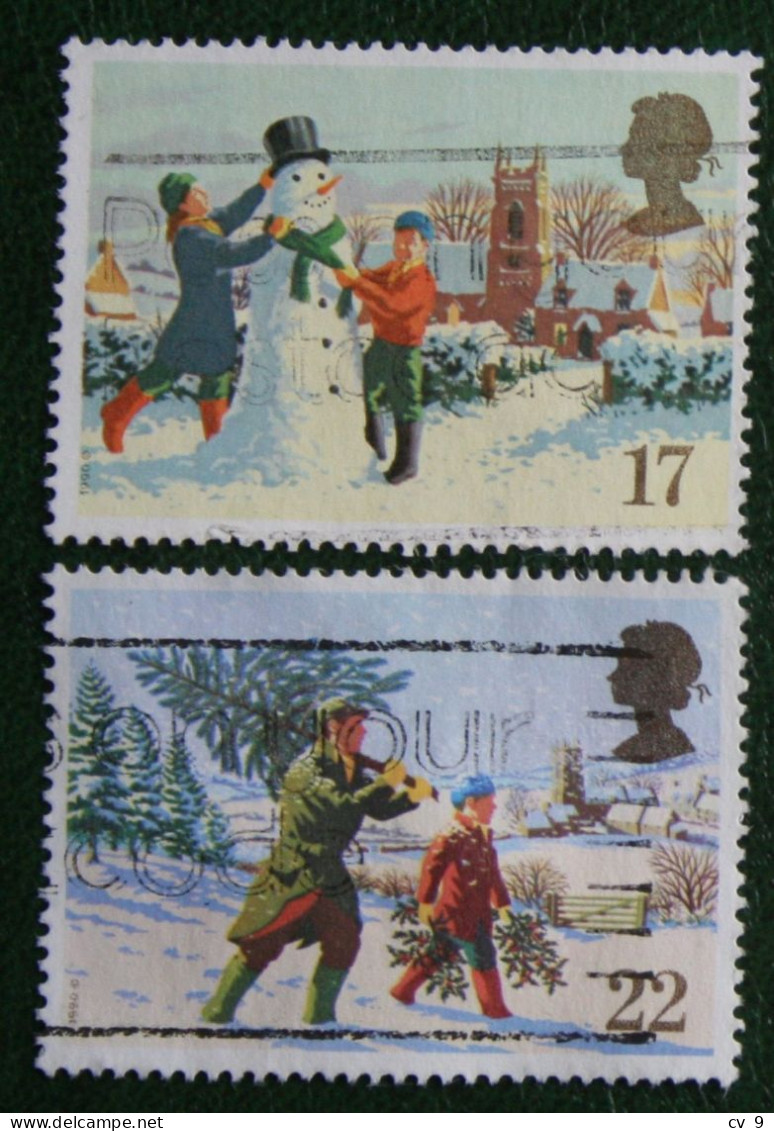 Natale Weihnachten Xmas Noel (Mi 1300-1301) 1990 Used Gebruikt Oblitere ENGLAND GRANDE-BRETAGNE GB GREAT BRITAIN - Used Stamps