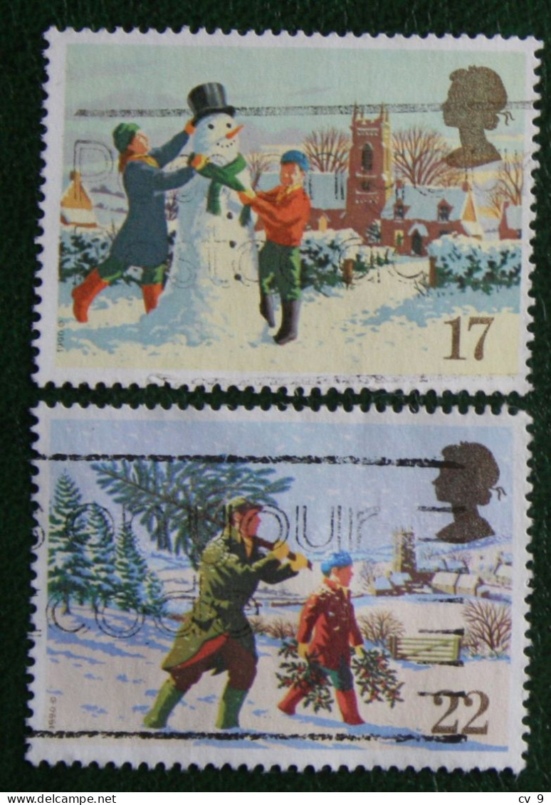 Natale Weihnachten Xmas Noel (Mi 1300-1301) 1990 Used Gebruikt Oblitere ENGLAND GRANDE-BRETAGNE GB GREAT BRITAIN - Gebraucht