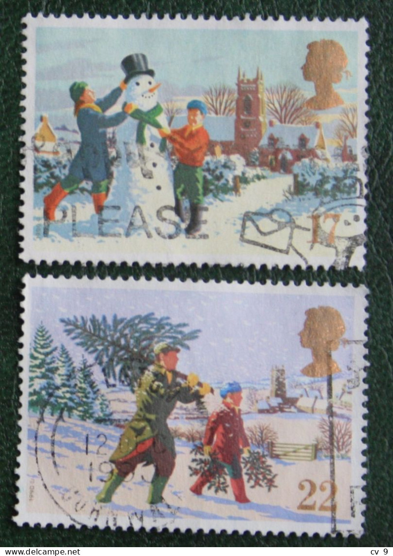 Natale Weihnachten Xmas Noel (Mi 1300-1301) 1990 Used Gebruikt Oblitere ENGLAND GRANDE-BRETAGNE GB GREAT BRITAIN - Usados