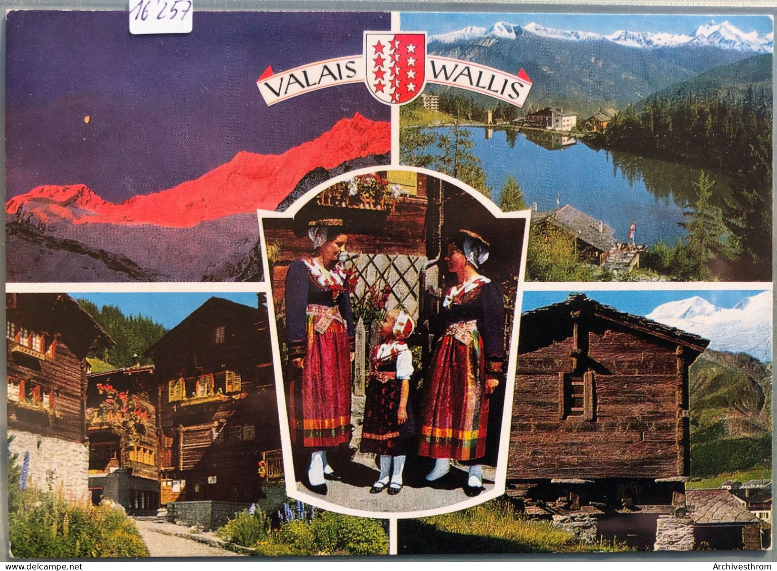 Valais 4 Vues - Lac, Chalets, Mazot ; Au Verso Cachet De L'Auberge De Salanfe (16'257) - Salvan