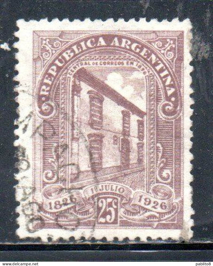 ARGENTINA 1926 CENTENARY OF THE POST OFFICE GENERAL 25c USED USADO OBLITERE' - Gebraucht