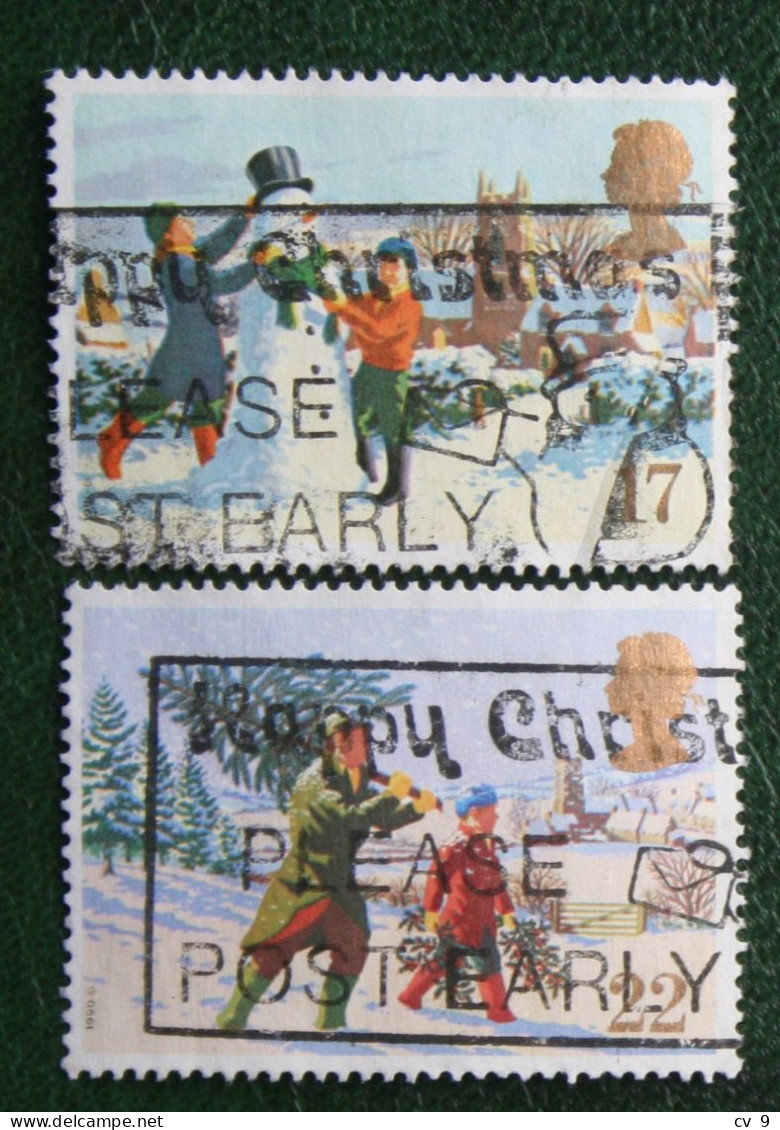 Natale Weihnachten Xmas Noel (Mi 1300-1301) 1990 Used Gebruikt Oblitere ENGLAND GRANDE-BRETAGNE GB GREAT BRITAIN - Usati