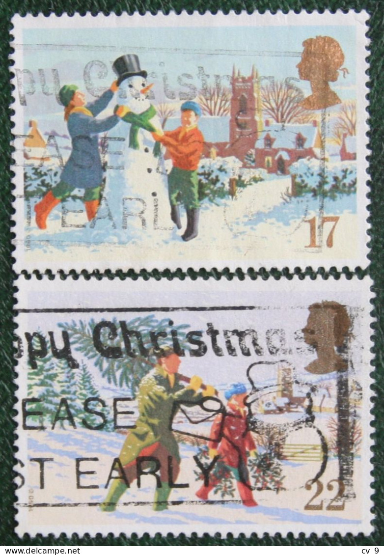 Natale Weihnachten Xmas Noel (Mi 1300-1301) 1990 Used Gebruikt Oblitere ENGLAND GRANDE-BRETAGNE GB GREAT BRITAIN - Gebruikt