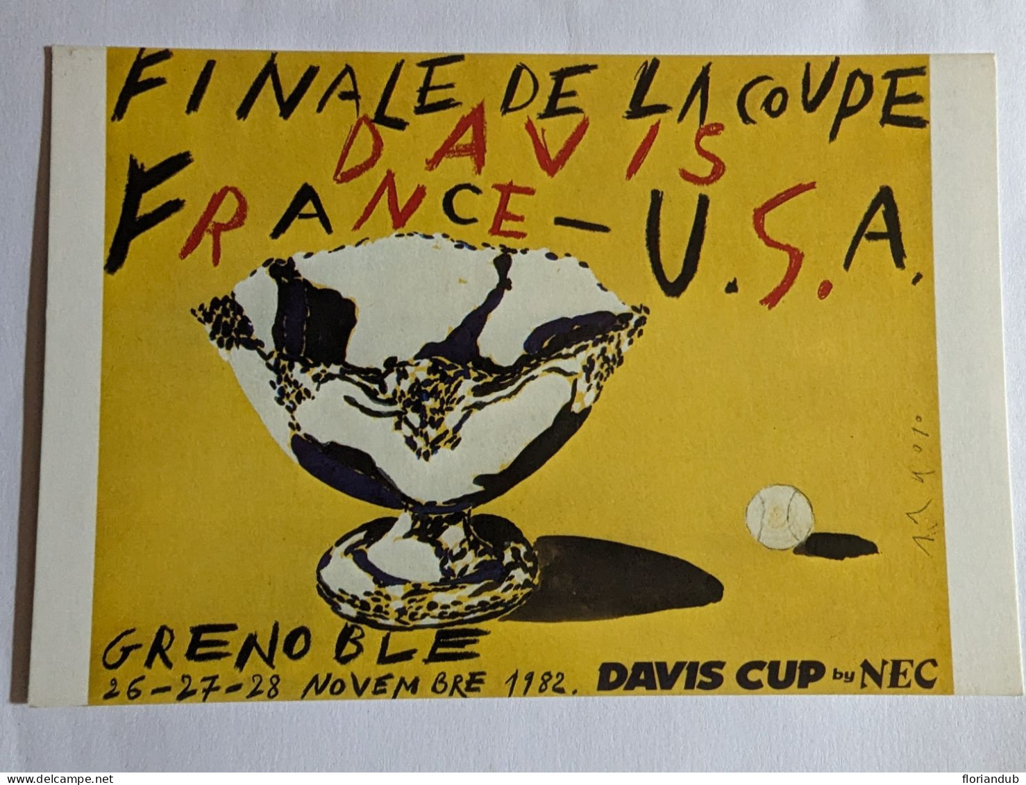 CP - Finale De La Coupe Davis 1982 - Illustrateur Arroyo - Tennis