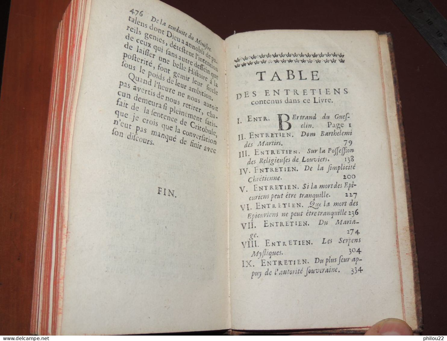 Nicolas de Campion - Entretiens sur divers sujets d'histoire...  1704