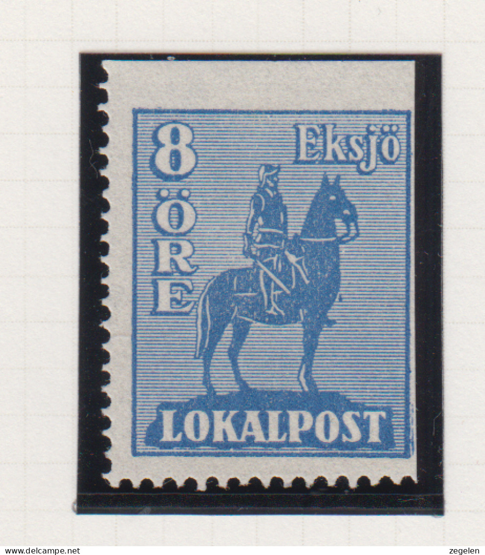 Zweden Lokale Zegel Cat. Facit Sverige 2000 Private Lokaalpost Eksjö 3 Boven En Rechts Ongetand - Local Post Stamps