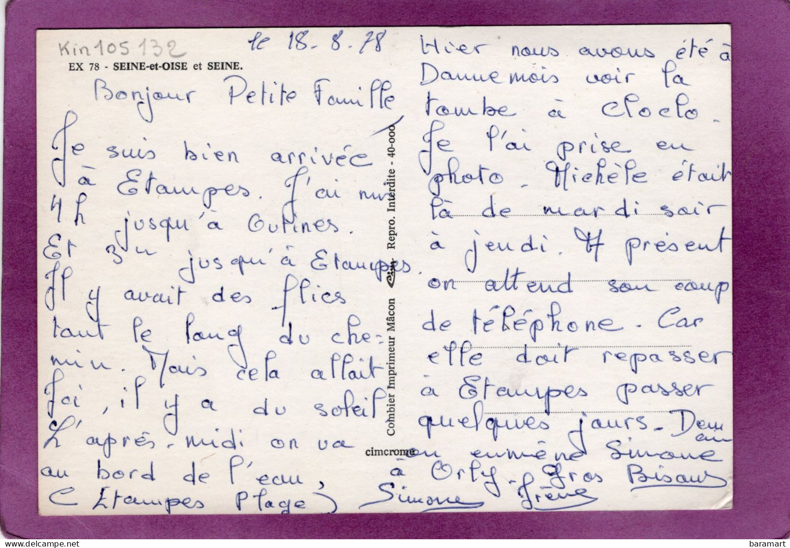 EX 78 ET 75 Seine-et-Oise Et Seine    Carte Géographique Des Départements 75 78 91 92 93 94 95  Multivues Carte Rare - Ile-de-France