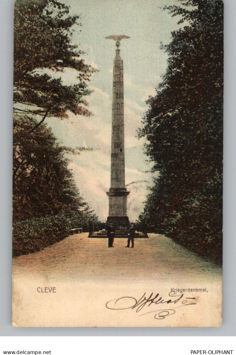 4190 KLEVE, Kriegerdenkmal, 1903, Labs, Handcoloriert - Kleve