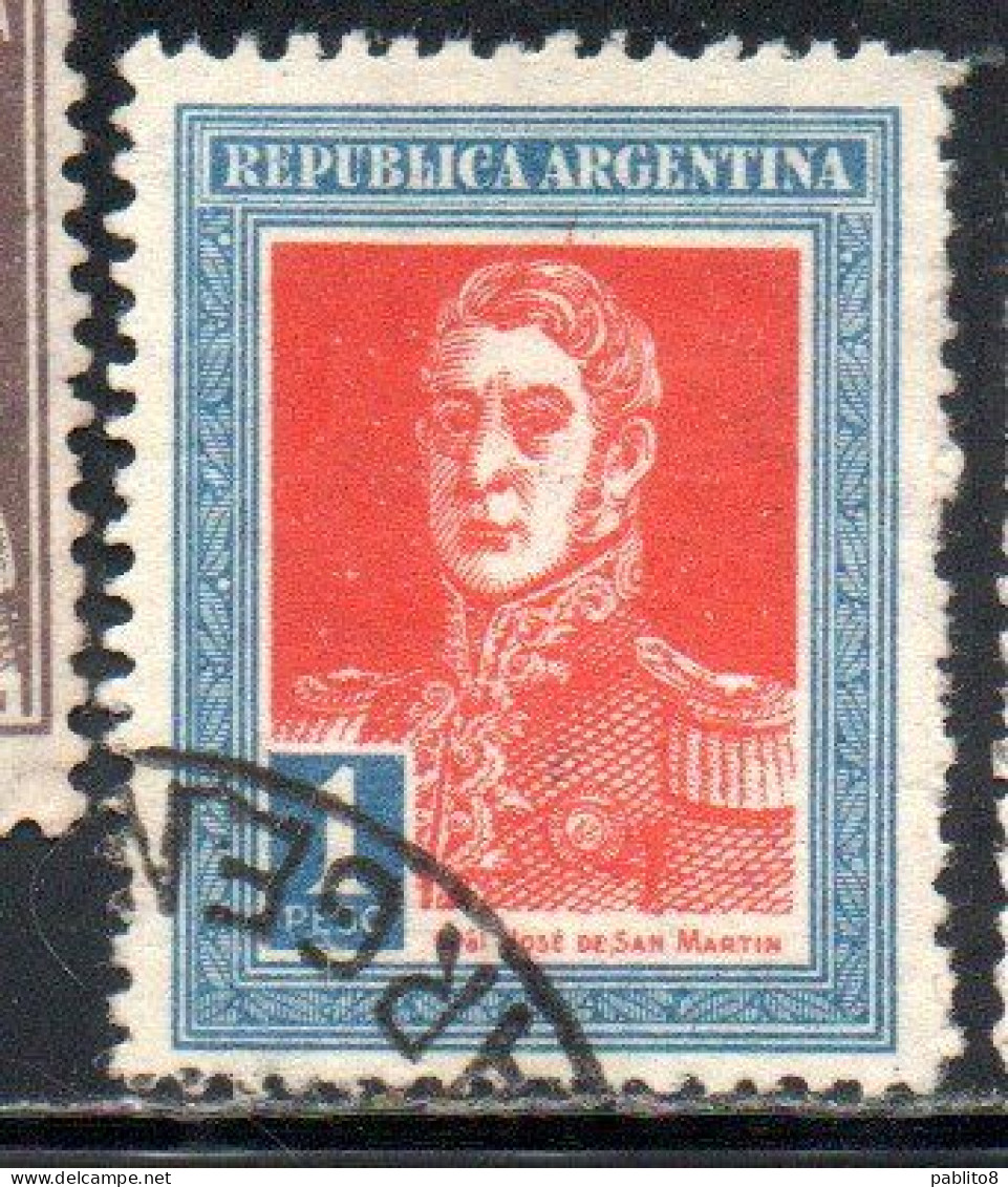 ARGENTINA 1927 1930 JOSE DE SAN MARTIN 1p USED USADO OBLITERE' - Usati