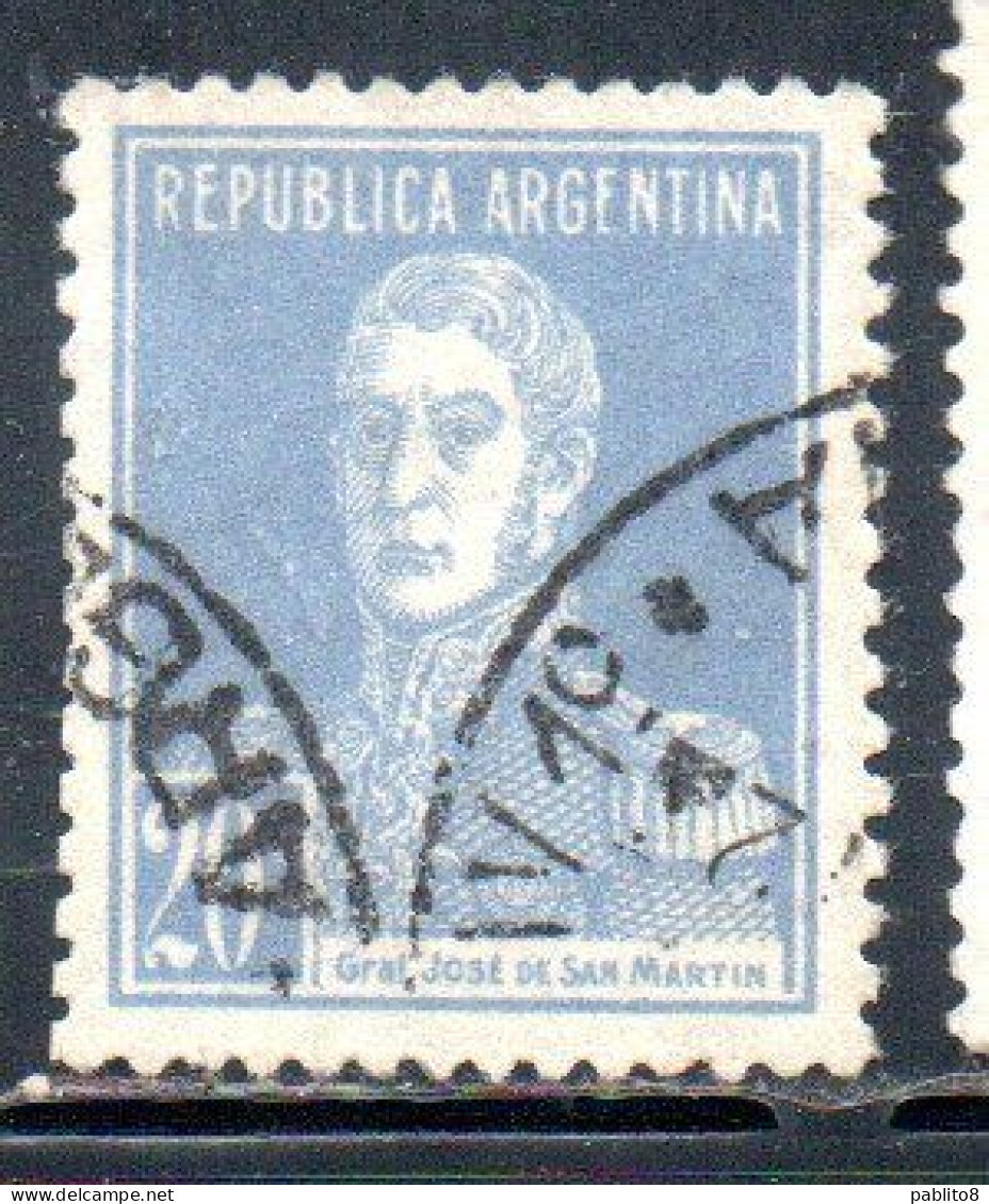 ARGENTINA 1927 1930 JOSE DE SAN MARTIN 20c USED USADO OBLITERE' - Gebraucht