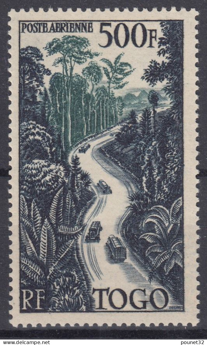 TIMBRE TOGO POSTE AERIENNE ROUTE N° 23 NEUF * GOMME LEGERE TRACE DE CHARNIERE - Unused Stamps