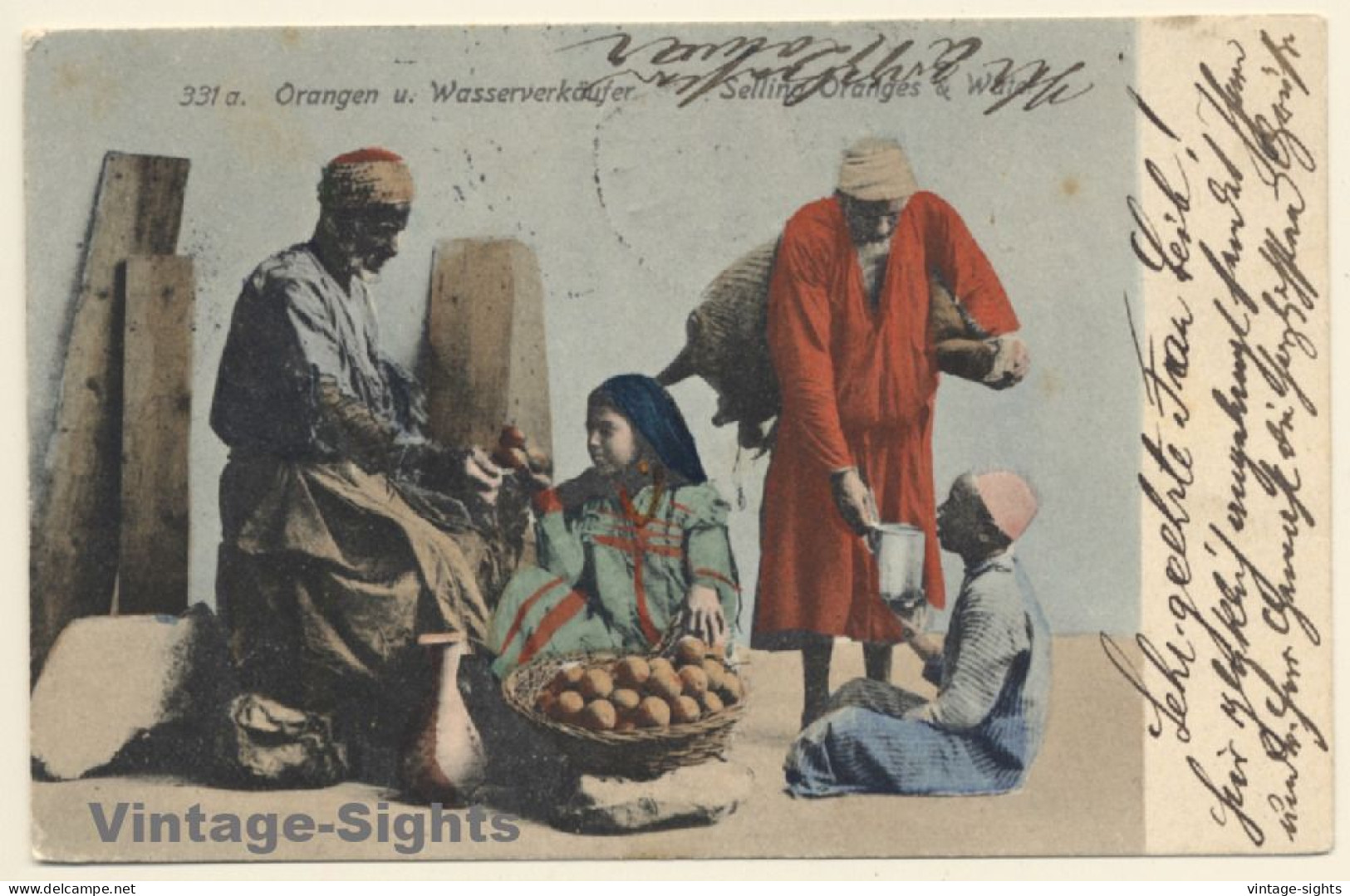 Cairo / Egypt: Selling Oranges & Water / Ethnic (Vintage PC 1905) - Marchands Ambulants