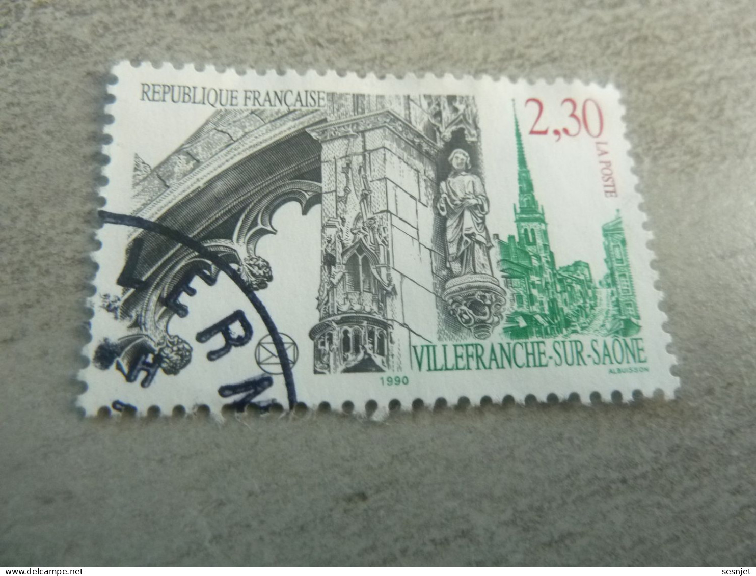 Villefranche-sur-Saône - Congrès Philatélique - 2f.30 - Yt 2647 - Rouge, Vert Et Noir - Oblitéré - Année 1990 - - Gebraucht