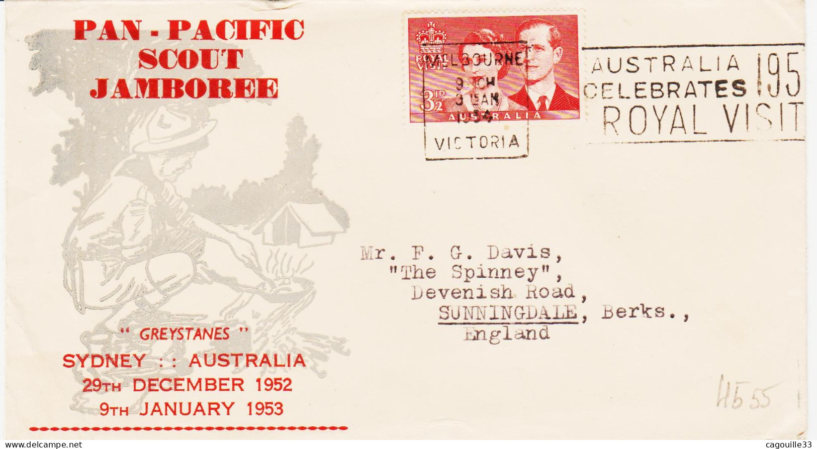 Ausralie, De Melbourne En 1954 L'australie Célèbre La Visite Royale TB - Lettres & Documents