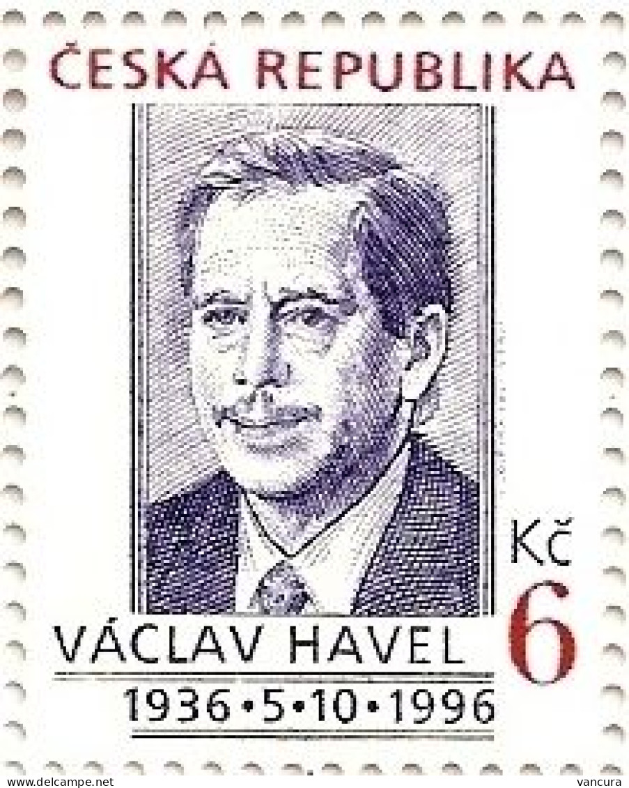 ** 124 Czech Republic President V. Havel 60 Years 1996 - Unused Stamps