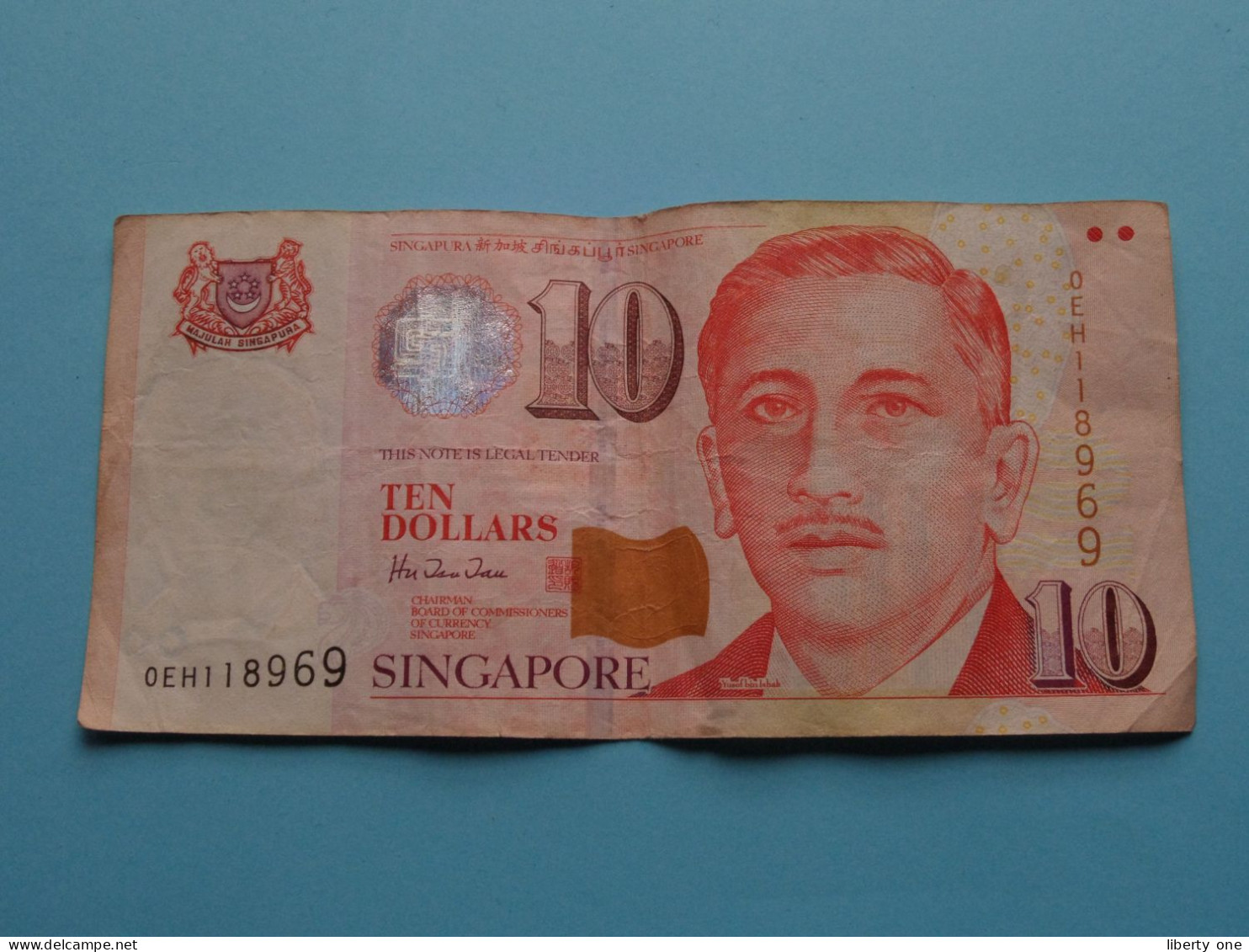 1 Lot of 48 Dollars (4x10 - 1x5 - 1x2 - 1x1 Dollar ) SINGAPORE ( for Grade, please see SCANS ) Circulated !