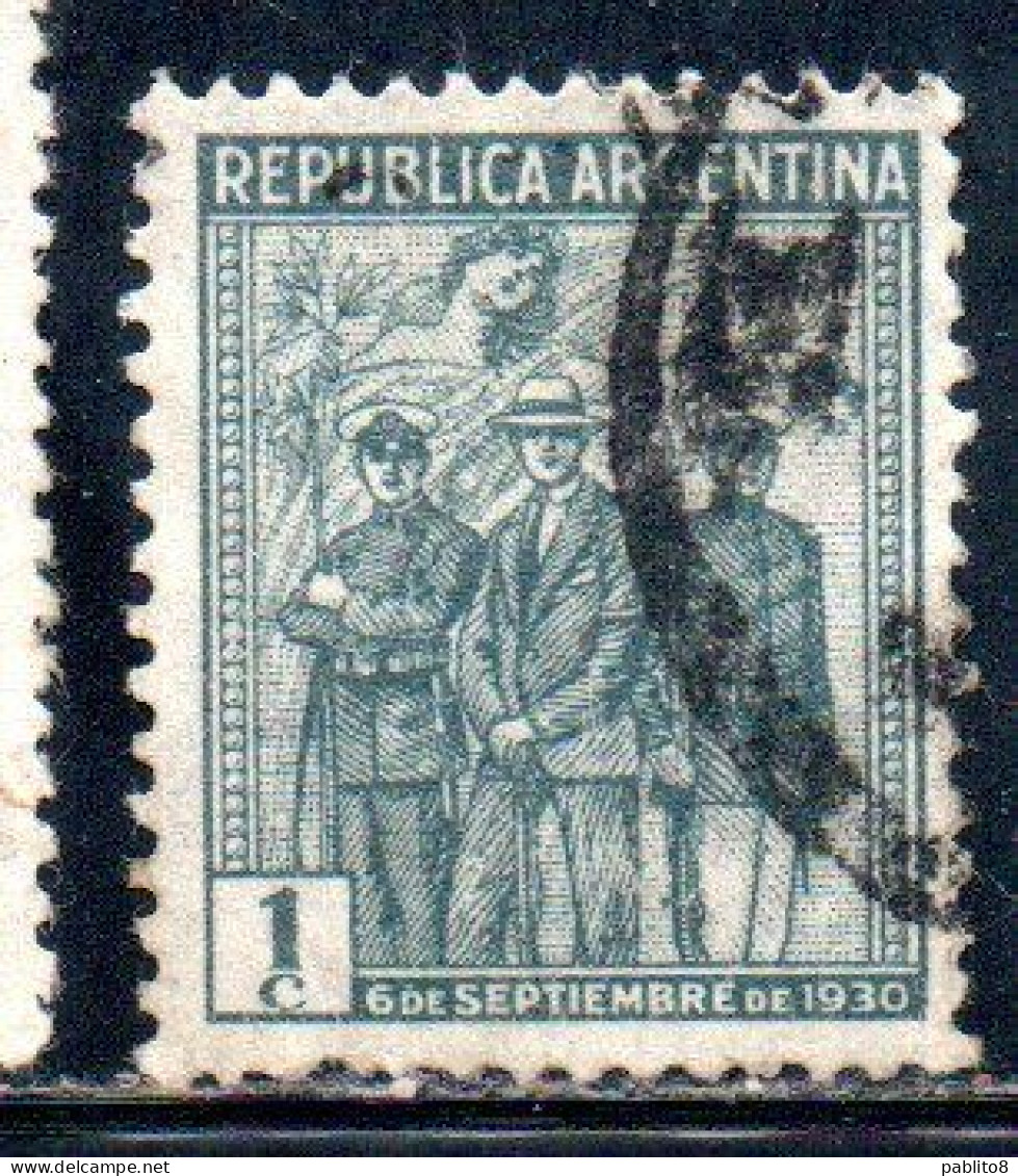 ARGENTINA 1930 REVOLUTION SPIRIT OF VICTORY ATTENDING INSURGENS 1c USED USADO OBLITERE' - Used Stamps