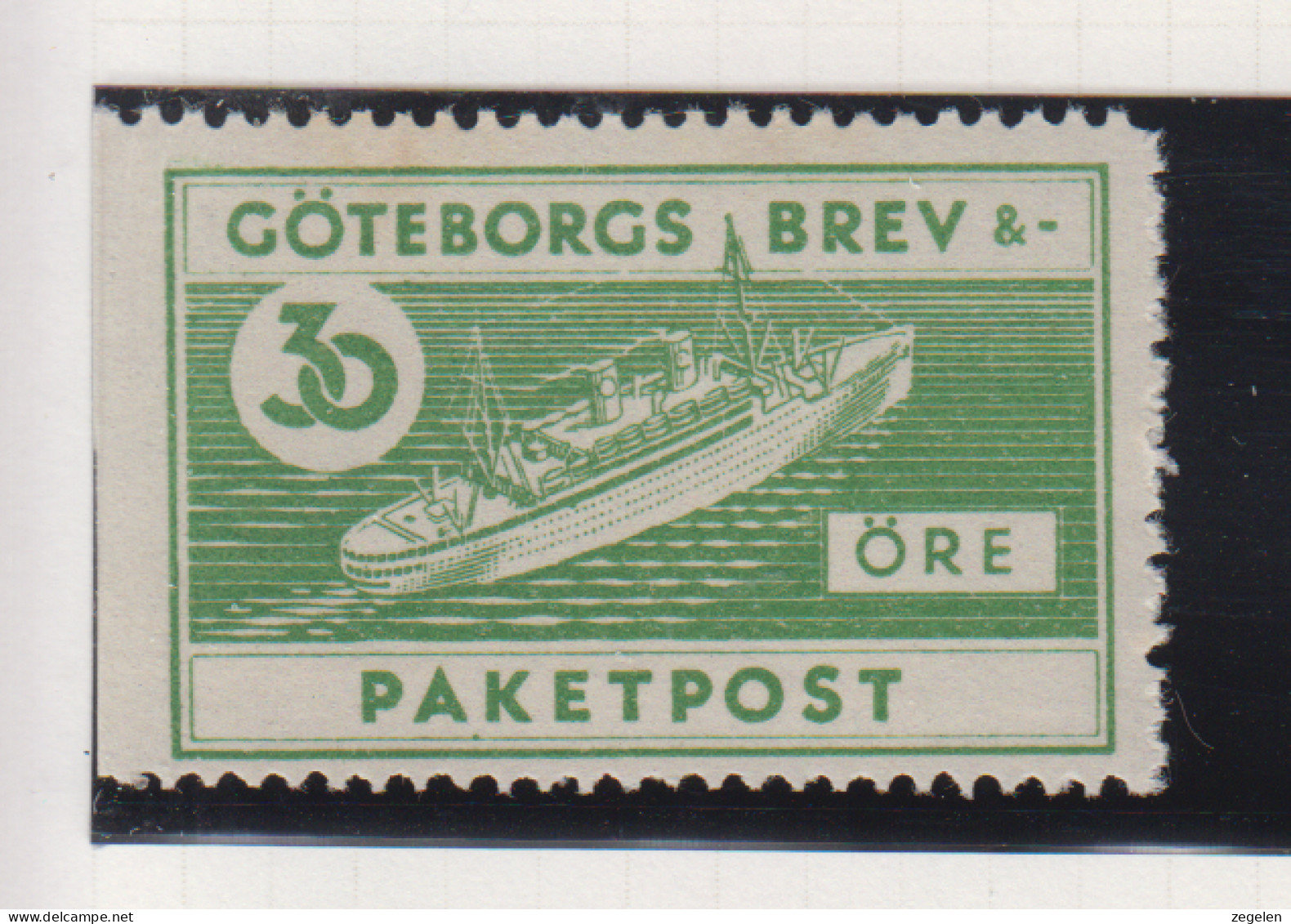 Zweden Lokale Zegel Cat. Facit Sverige 2000 Private Lokaalpost Göteborgs Paketpost 3 Links Ongetand - Local Post Stamps