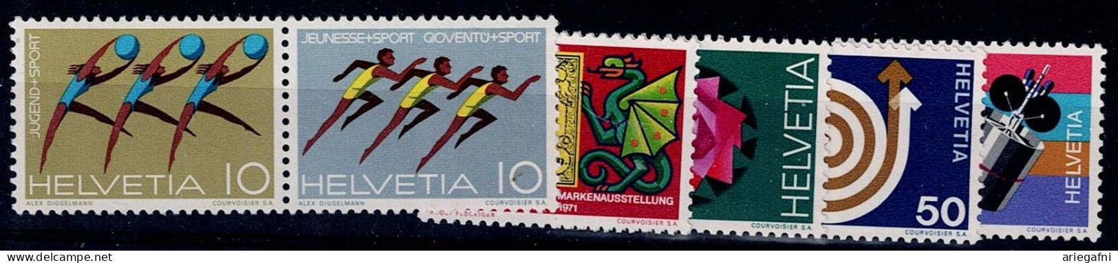 SWITZERLAND 1971 ANNUAL EVENTS  MI No 940-5 MNH VF!! - Nuovi