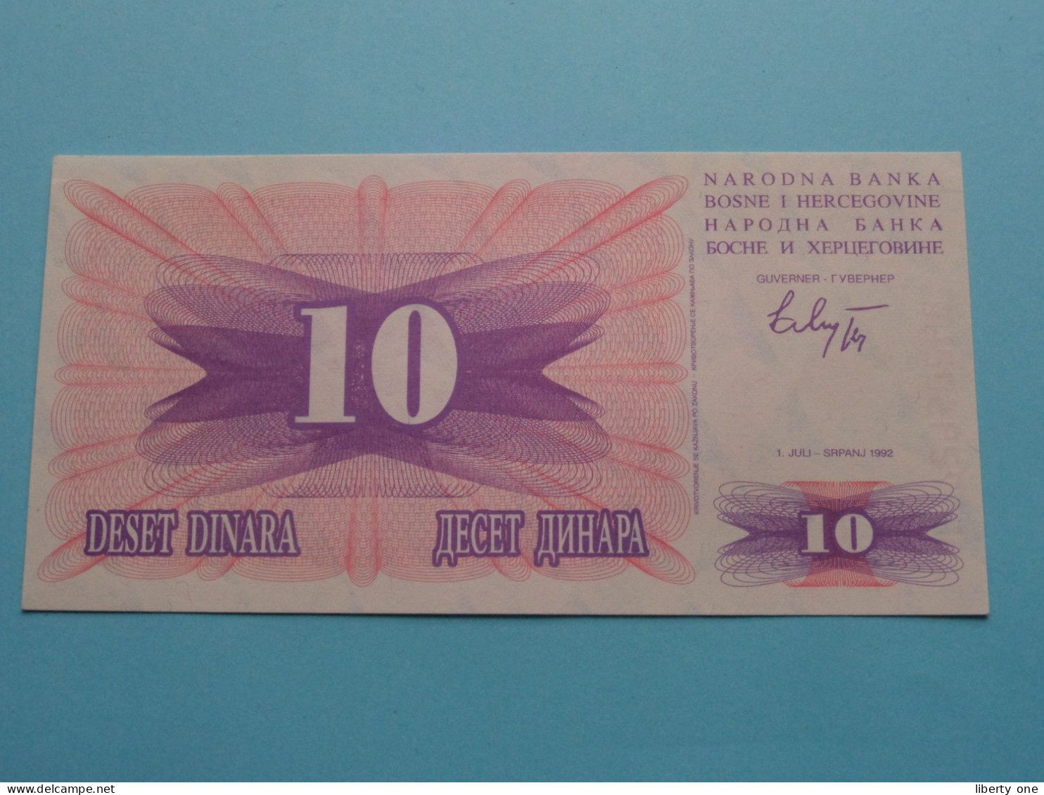 10 Dinara ( BF 72950260 ) BOSNIA 1992 ( For Grade, Please See Photo ) UNC ! - Bosnien-Herzegowina