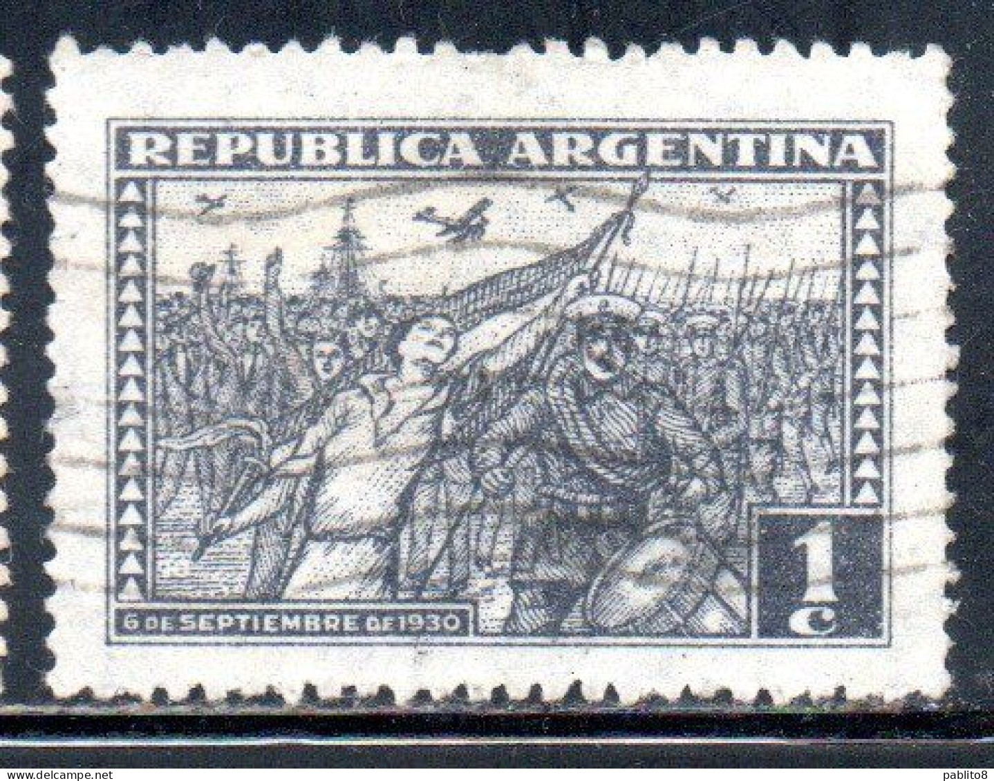 ARGENTINA 1931 REVOLUTION OF 1930 MARCH OF THE VICTORIOUS INSURGENS 1c USED USADO OBLITERE' - Gebruikt