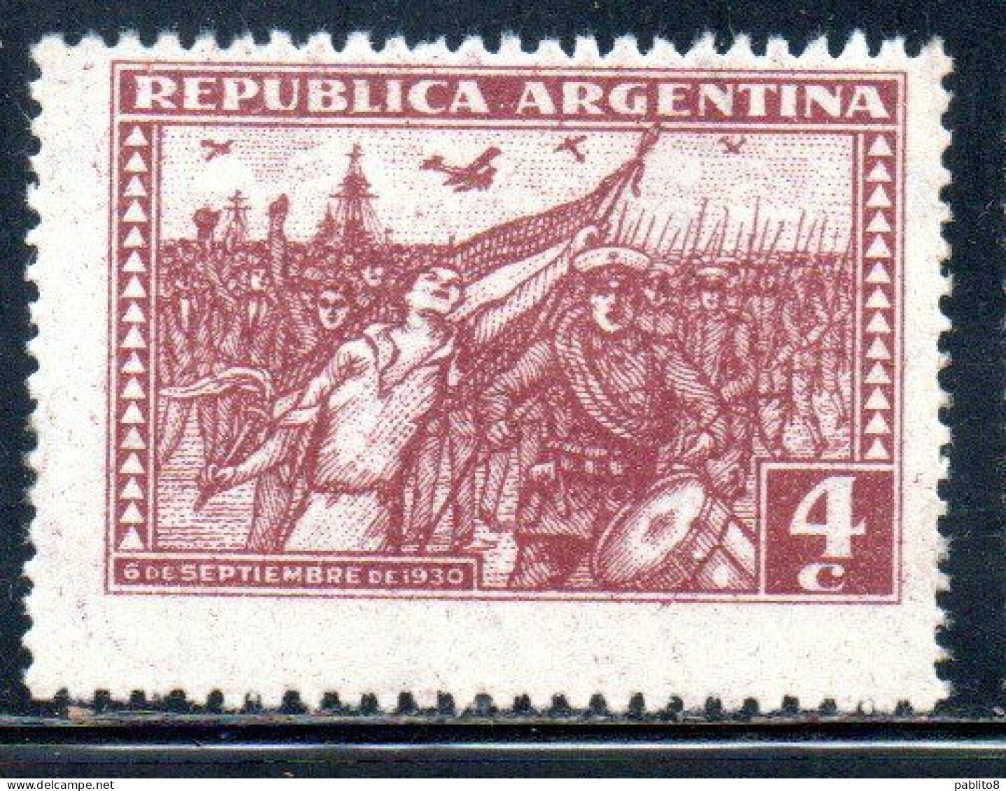 ARGENTINA 1931 REVOLUTION OF 1930 MARCH OF THE VICTORIOUS INSURGENS 4c MH - Nuovi