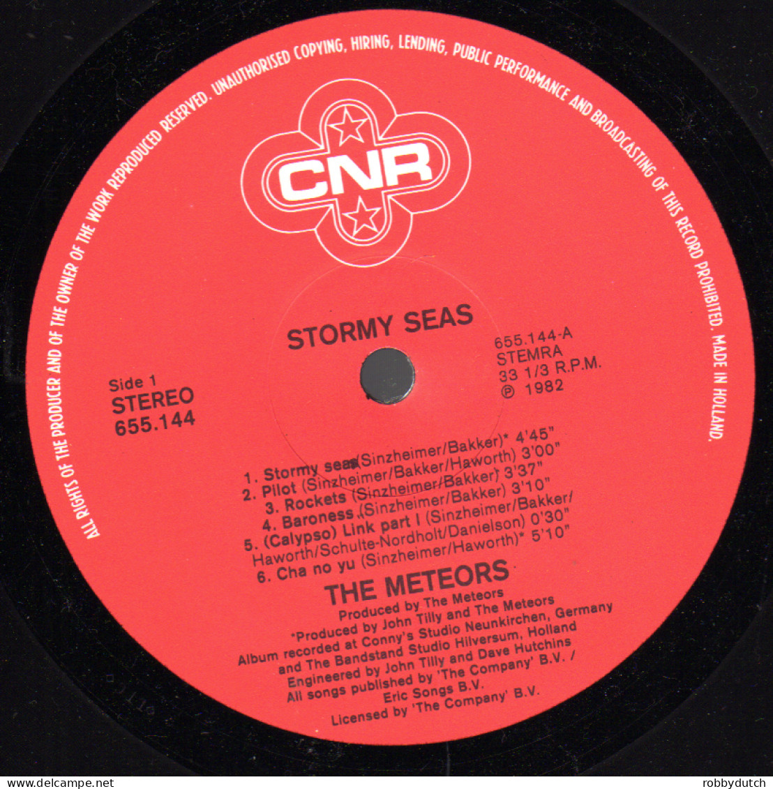 * LP *  THE METEORS - STORMY SEAS (Holland 1982 EX-) - Rock
