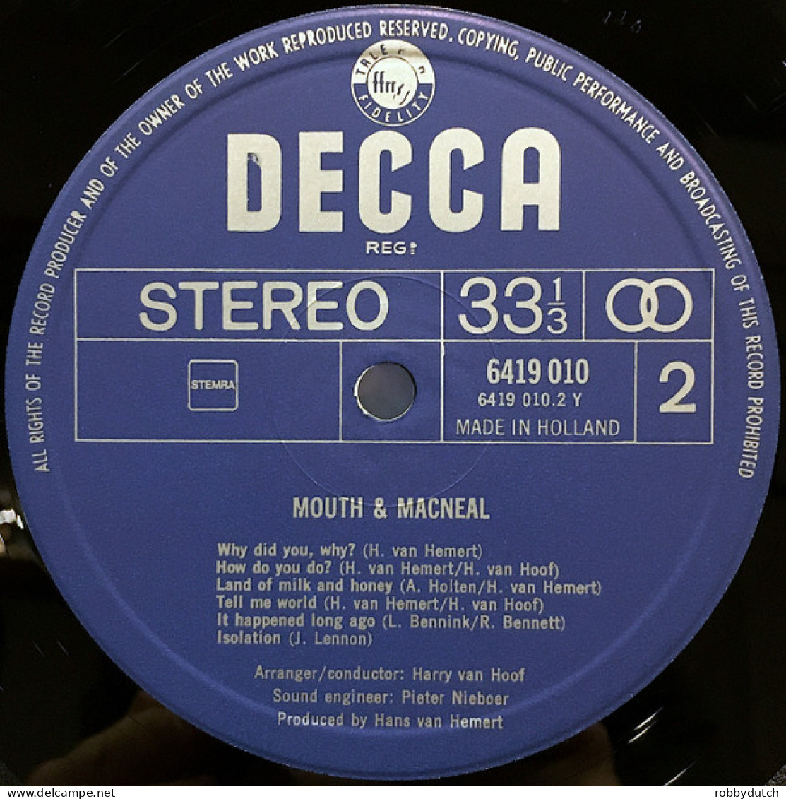 * LP *  MOUTH & MACNEAL - SAME (Hey You Love / How Do You Do?)(Holland 1971 EX-) - Disco & Pop