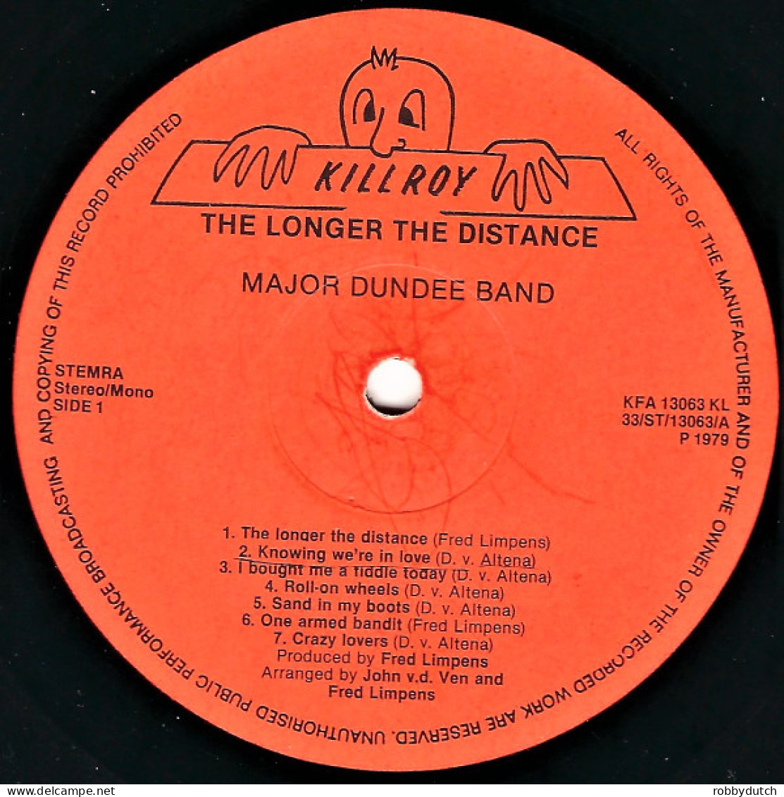 * LP *  MAJOR DUNDEE BAND - THE LONGER THE DISTANCE (Holland 1979 EX-) - Country & Folk