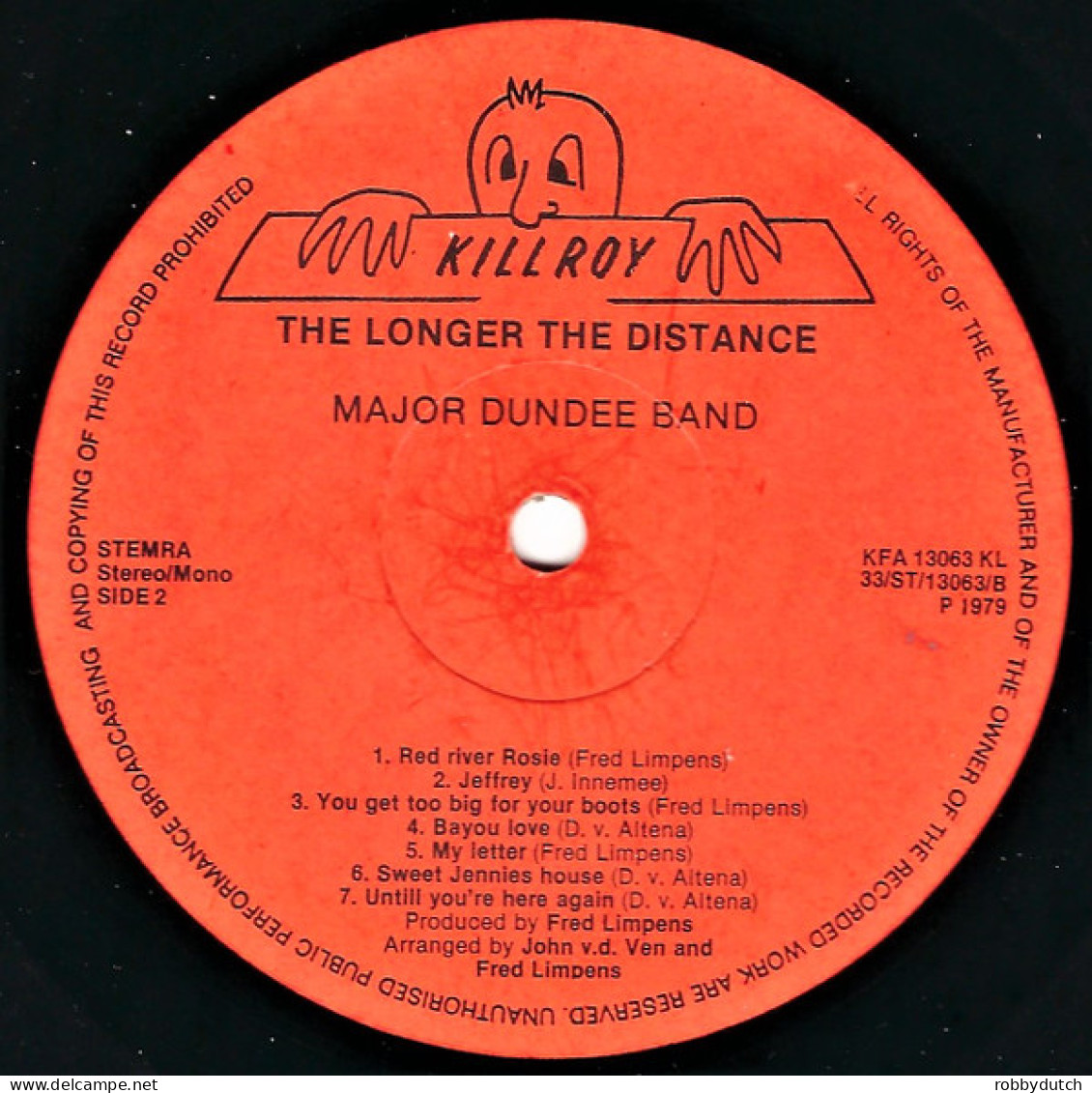 * LP *  MAJOR DUNDEE BAND - THE LONGER THE DISTANCE (Holland 1979 EX-) - Country Y Folk