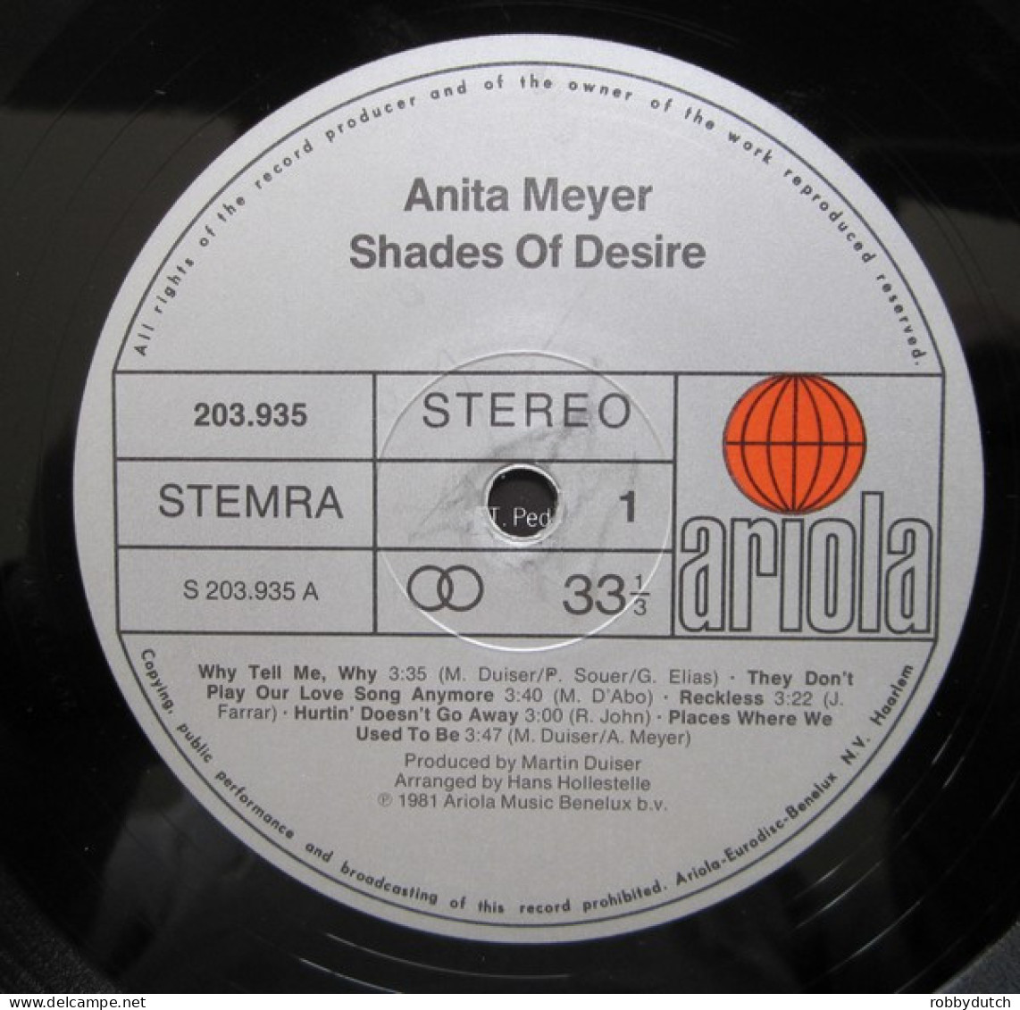 * LP *  ANITA MEYER - SHADES OF DESIRE (Holland 1981 EX) - Disco, Pop