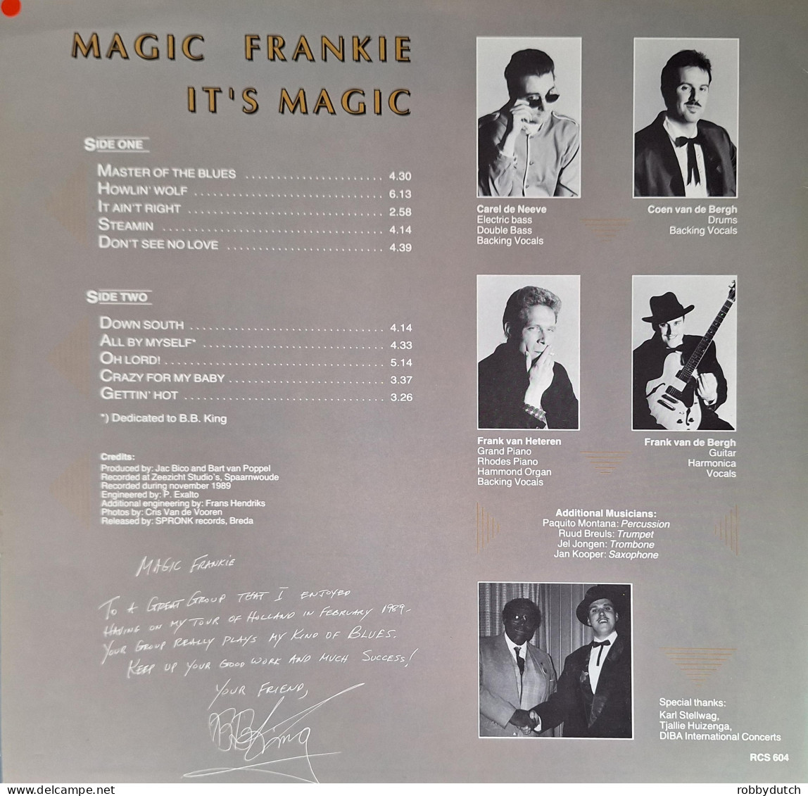 * LP *  MAGIC FRANKIE - IT'S MAGIC (Holland 1989 EX) - Blues