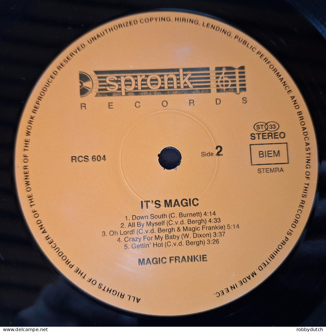 * LP *  MAGIC FRANKIE - IT'S MAGIC (Holland 1989 EX) - Blues