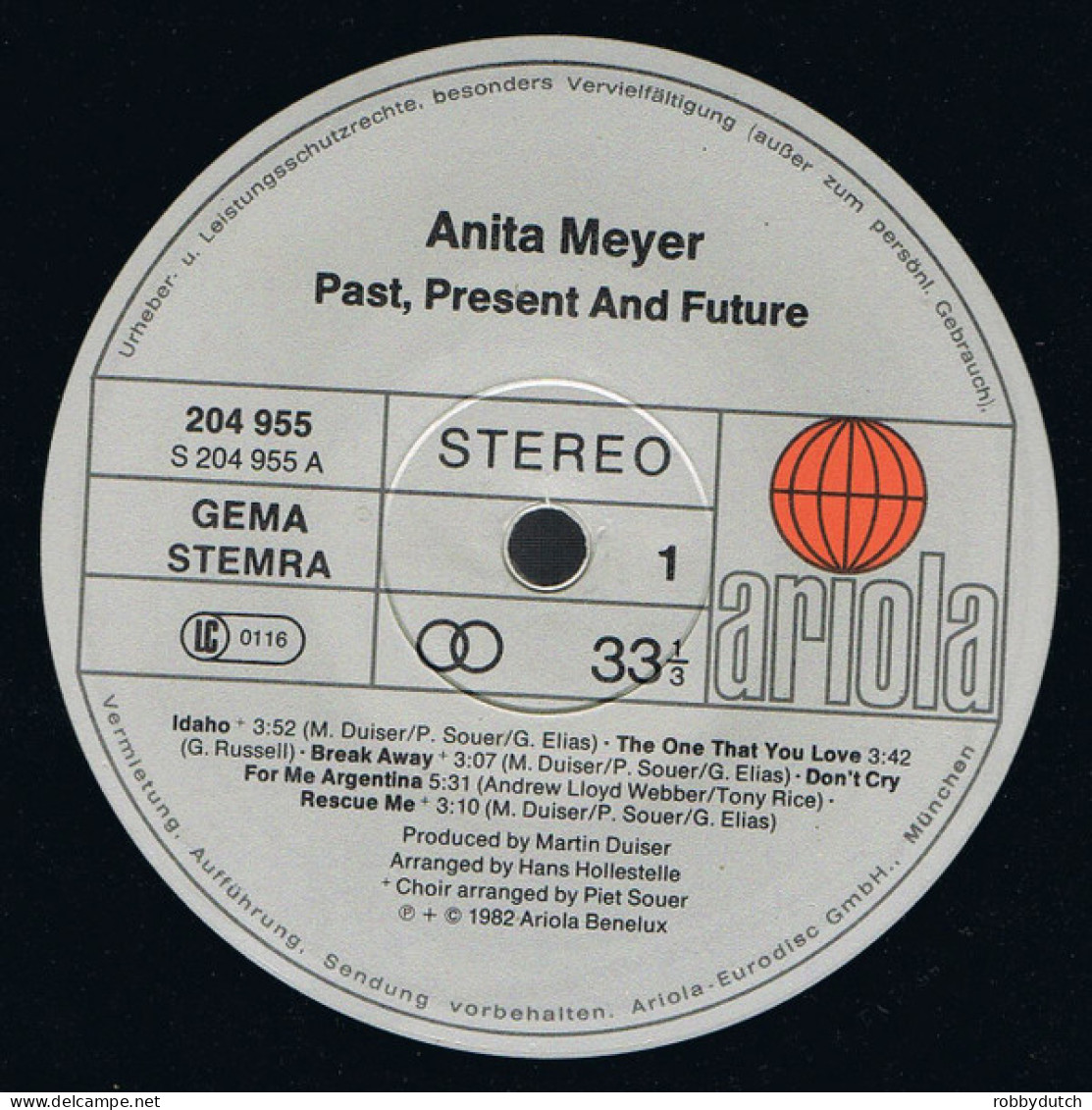 * LP *  ANITA MEYER - PAST, PRESENT AND FUTURE (Europe 1982 EX) - Disco, Pop