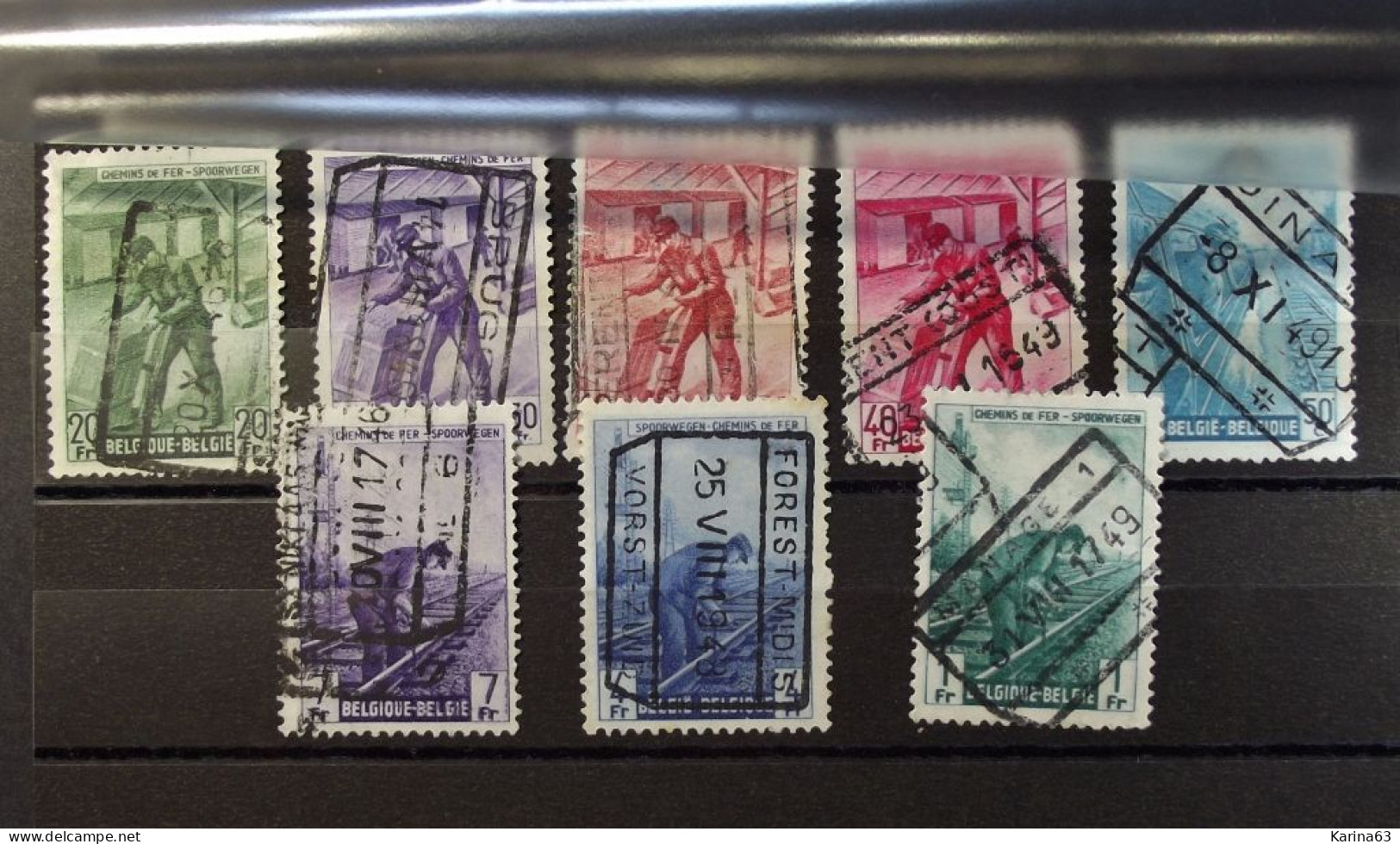 België - Belgique - 1945 / 1946   -  Lot 8  Spoorweg - Timbres Chemins De Fer  - Obl/Gestemp. - Usados